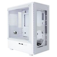 Корпус Ginzzu CL412 mATX передняя панель Стекло белый