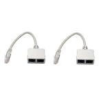 5bites Разветвитель (сплиттер) LAU55-05W RJ45 M   2*RJ45 F   UTP   100MB   2ШТ