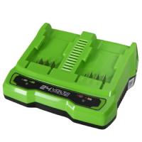 Greenworks Зарядное устройство для 2-х аккумуляторов Greenworks G24X2UC2, 24V [2931907]
