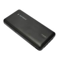 Gembird Портативный аккумулятор, 10000мАч, 2A, 4 встр.кабеля, черный (GPB-10C)
