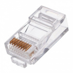 Gembird Вилка RJ-45 (8P8C) универсальная. кат.5e. со сквозным отверстием  (100 шт.) (LC-PTU-01 100)
