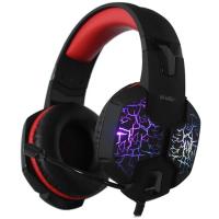 SVEN AP-U988MV черно-красный {с полноразмерными наушниками закрытого типа, встроенный регулятор громкости, подключение: 2 x mini jack 3.5 mm, частота 