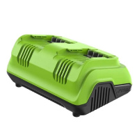 Фото  Greenworks G24X2C8 Ультрабыстрое двойное зарядное устройство , 24V, 8A [2958807]