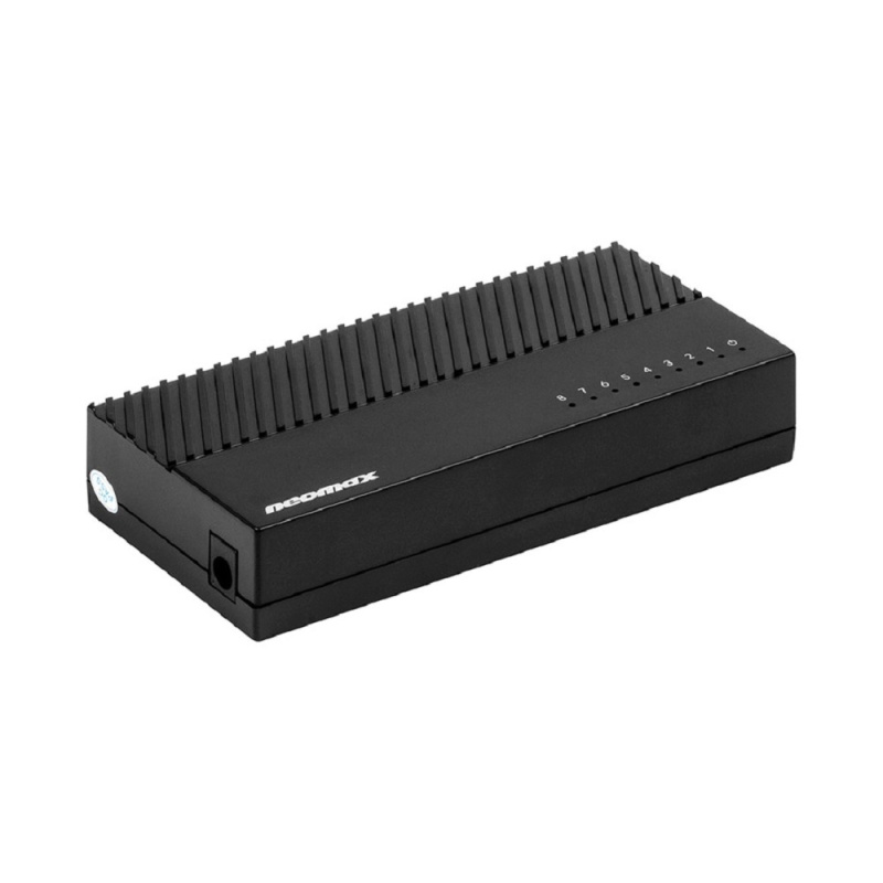 Фото  NEOMAX неуправляемый коммутатор NMS-108P-100-P, 8 портов 100 Mbps, пластик