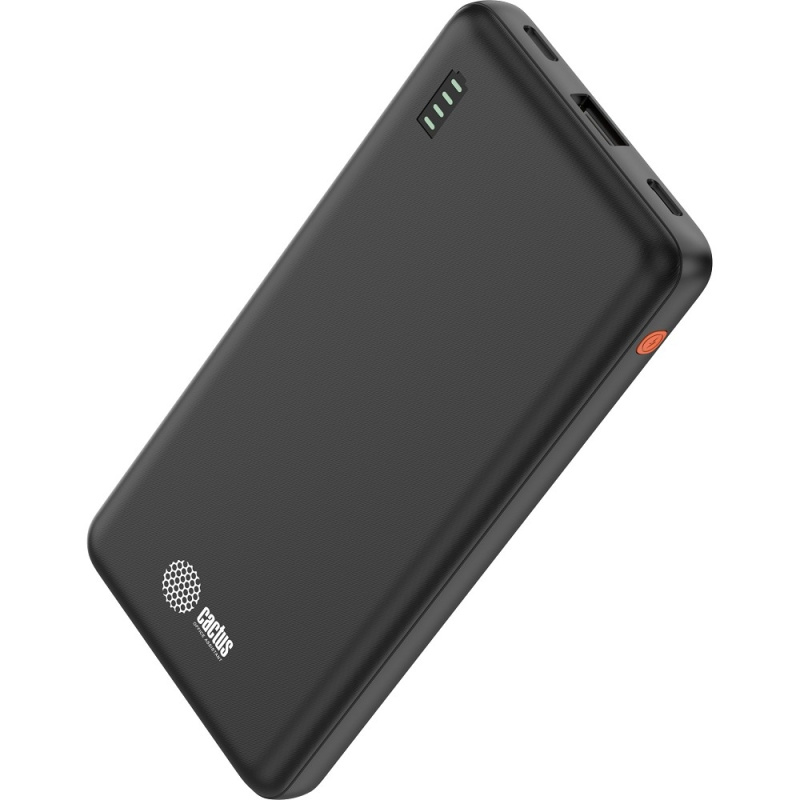 Фото  Мобильный аккумулятор Cactus CS-PBFSAA-10000 10000mAh 4.5A USB-A/2xUSB-C черный