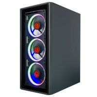 Фото  Ginzzu CL325 ATX FAN 4*RR4 FRGB передняя панель Стекло
