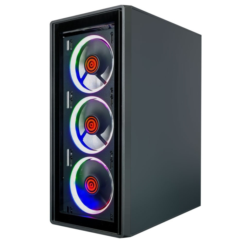 Фото  Ginzzu CL325 ATX FAN 4*RR4 FRGB передняя панель Стекло