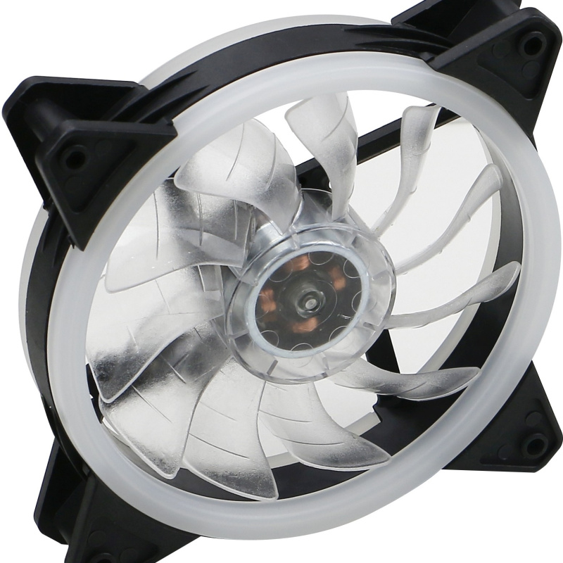 Фото  Вентилятор Digma DFAN-FRGB3 RGB 120мм черный 3-pin 4-pin (Molex) Ret