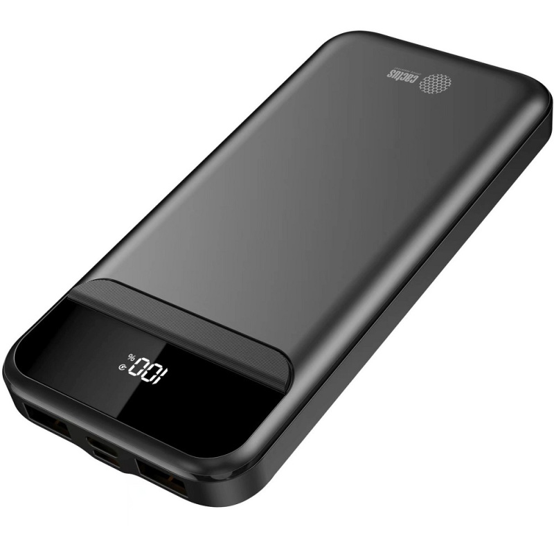 Фото  Мобильный аккумулятор Cactus CS-PBFSCA-10000 10000mAh 4.5A 2xUSB-A/USB-C черный