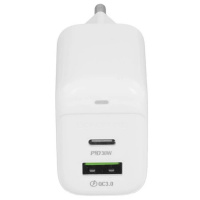 Фото  BOROFONE BAS45A/ Сетевое ЗУ/PD + QC 3.0/ 2 USB: Type-C + Type-A/ Выход: 30W + 18W/ White