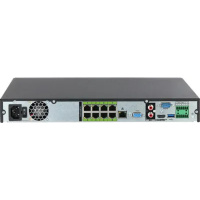 Фото  DAHUA DHI-NVR5208-8P-EI2 8-канальный IP-видеорегистратор c PoE до 448Мбит/с 2 SATA III до 16Тбайт 1 HDMI (8K), 1 VGA; 1 RJ45 1000Мбит/с, 8 RJ45 100Мби