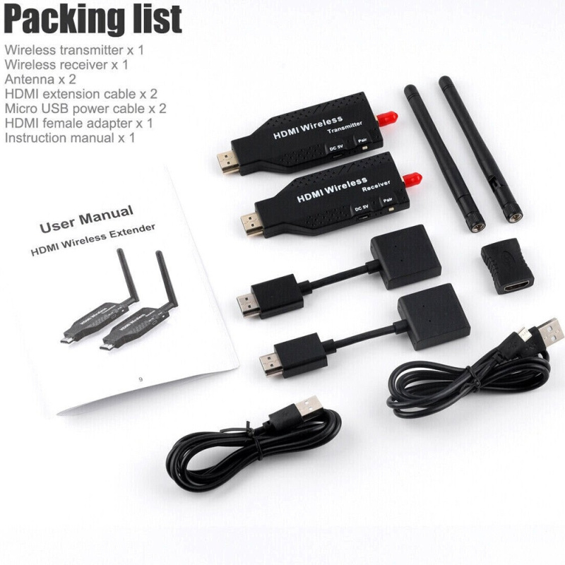Фото  ORIENT VE056, WiFi HDMI Extender (Tx+Rx), HDMI беспроводной удлинитель до 50 м, HDMI 1.3, 1080p@60Hz, HDCP1.2, питание от USB (31371)