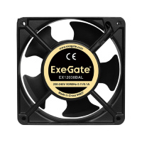 Фото  Exegate EX289017RUS Вентилятор 220В ExeGate EX12038BAL (120x120x38 мм, 2-Ball (двойной шарикоподшипник), подводящий провод 30 см, 2700RPM, 43dBA)