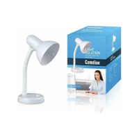 Фото  Camelion KD-301 С01 белый (Светильник настольный,230V 40...60W)