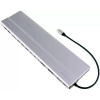 Фото  VCOM CU4703  Адаптер TypeC -->3*USB3.0+2*USB2.0+VGA+RJ45+SD+TF+AUD+HDMI+DP+2*USB3.1 Data+PD[4895182217294]