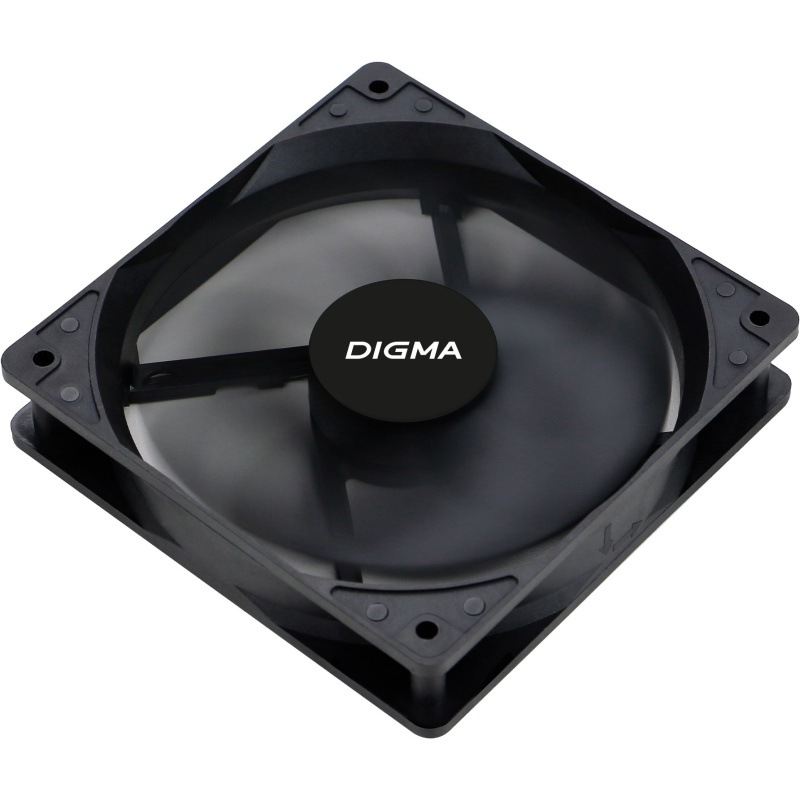 Фото  Вентилятор Digma DFAN-120-9 120мм черный 3-pin 4-pin (Molex)Ret