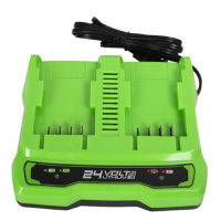 Фото  Greenworks Зарядное устройство для 2-х аккумуляторов Greenworks G24X2UC2, 24V [2931907]
