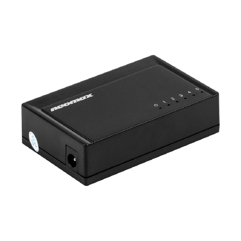 Фото  NEOMAX неуправляемый коммутатор NMS-105P-100-P, 5 портов 100 Mbps, пластик