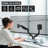 Фото  ExeGate EDM2-3210-03GS (газовая пружина, VESA 75x75, 100x100 мм, макс.нагрузка 2х10 кг, наклон -90°/+90°, поворот-90°/+90°, вращение 360°, 2 способа к