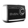 Фото  SVEN АС SRP-155, чёрный (3 Вт, Bluetooth, FM/AM/SW, USB, microSD, фонарь, встроенный аккумулятор)