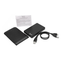 Фото  Gembird EE2-U2S-40P Внешний корпус 2.5" Gembird EE2-U2S-40P, черный, USB 2.0, SATA, пластик