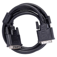 Фото  Cablexpert, Кабель DVI-D dual link 25M/25M, экран, феррит.кольца, CCS, 1.8м, черный, пакет (CC-DVI2L-BK-6)