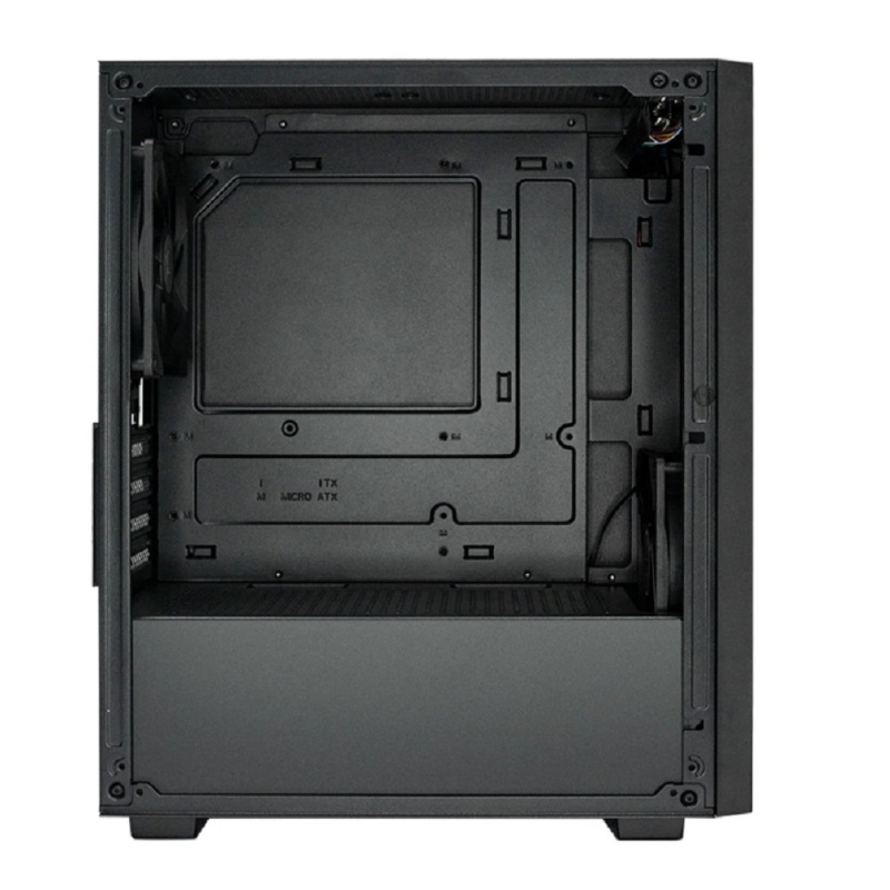 Фото  XASTRA Корпус A307M 2BK SI Black mATX/Mesh/Metal left panel / 2x120mm PWM FC black fans/ A307M-2FC12BK-SI