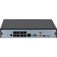 Фото  DAHUA DHI-NVR2108HS-8P-4KS3 8-канальный IP-видеорегистратор с PoE, 4K и H.265+, ИИ 1 SATA III до 20Тбайт; 1 HDMI, 1 VGA; 1 RJ45 1000Мбит/с, 8 RJ45 100