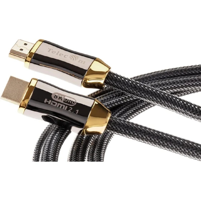 Фото  Telecom TCG300-3M Кабель HDMI 19M/M,ver. 2.1, 8K@60 Hz 3m метал разъемы, нейлоновая оплетка Telecom <TCG300-3M>