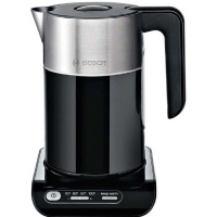 Фото  BOSCH TWK8613P Чайник,1.5л, 2400Вт, черно-серебристый