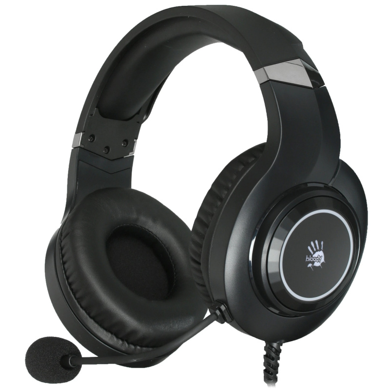 Фото  Наушники с микрофоном A4Tech Bloody G220S черный 2м мониторные USB оголовье (G220S USB/ BLACK)
