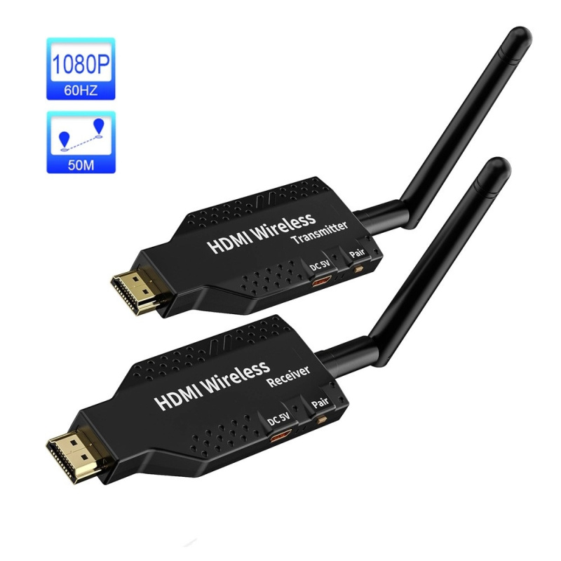 Фото  ORIENT VE056, WiFi HDMI Extender (Tx+Rx), HDMI беспроводной удлинитель до 50 м, HDMI 1.3, 1080p@60Hz, HDCP1.2, питание от USB (31371)