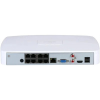 Фото  DAHUA DHI-NVR2108-8P-4KS3 8-канальный IP-видеорегистратор с PoE до 144Мбит/с;  1 SATA III до 20Тбайт; 1 HDMI, 1 VGA;  1 RJ45 1000Мбит/с, 8 RJ45 100Мби
