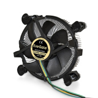 Фото  Exegate EX283277RUS Кулер ExeGate EE97378-PWM, Al + Copper, S1150/1151/1155/1156, TDP 95W, Hydro bearing, 4pin, 23.5db, BOX