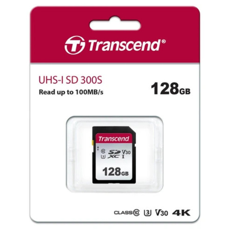 Фото  SecureDigital 128Gb Transcend TS128GSDC300S {SDXC Class 10, UHS-I U3}