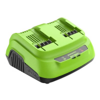 Фото  Greenworks G24X2C8 Ультрабыстрое двойное зарядное устройство , 24V, 8A [2958807]
