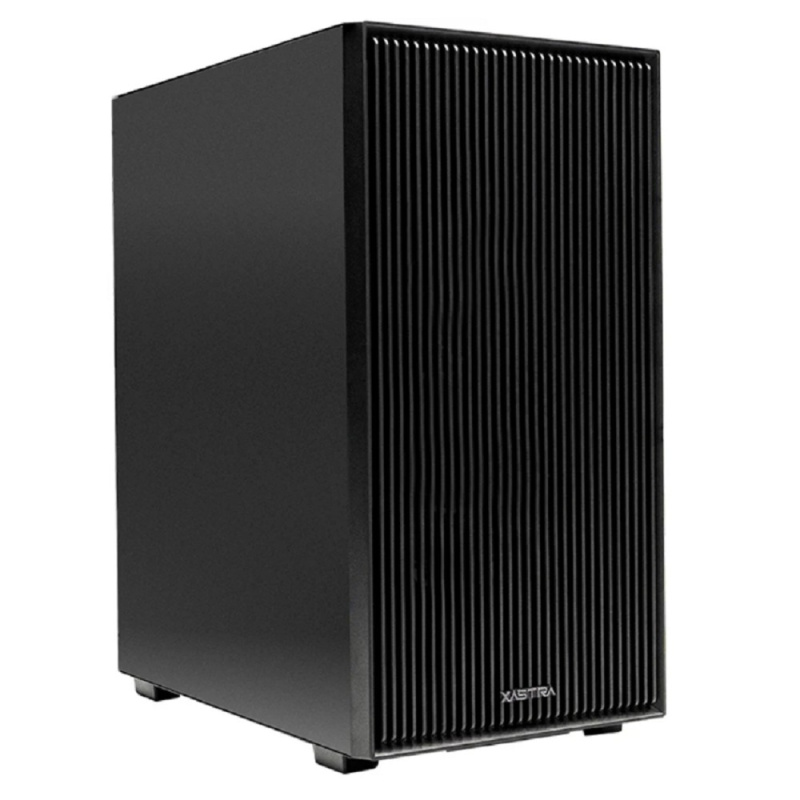 Фото  XASTRA Корпус A307M 2BK SI Black mATX/Mesh/Metal left panel / 2x120mm PWM FC black fans/ A307M-2FC12BK-SI