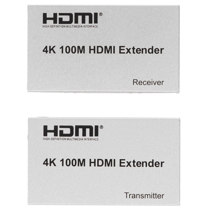 Фото  ORIENT VE047, HDMI 4K extender (Tx+Rx), активный удлинитель до 100 м по одной витой паре, HDMI 1.4b, 4K@30Hz/ 1080p@60Hz/3D, HDCP, подключается кабель