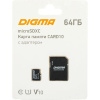 Фото  Micro SecureDigital 64GB Digma CARD10 V10 + adapter DGFCA064A01