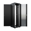 Фото  NTSS Шкаф напольный универсальный серверный NTSS R 18U 600х600мм, 4 профиля 19, двери стекло и сплошная металл, боковые стенки съемные, регулируемые о