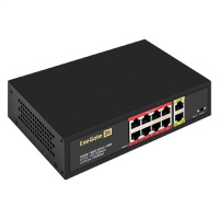 Фото  Exegate EX299028RUS Коммутатор неуправляемый ExeGate EDGS-1082D.8PoE-120  21,79W (10-портовый: 8 портов UTP 10/100 Base-Tx с поддержкой IEEE 802.3af (