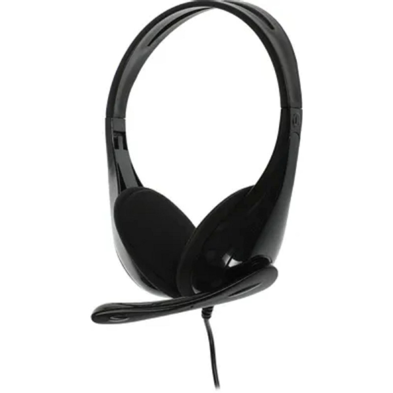 Фото  Наушники с микрофоном A4Tech HU-9 черный 1.8м накладные USB оголовье (HU-9 (BLACK))