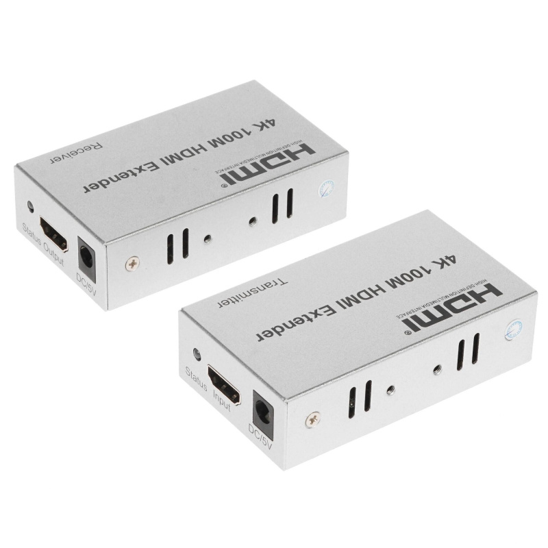 Фото  ORIENT VE047, HDMI 4K extender (Tx+Rx), активный удлинитель до 100 м по одной витой паре, HDMI 1.4b, 4K@30Hz/ 1080p@60Hz/3D, HDCP, подключается кабель