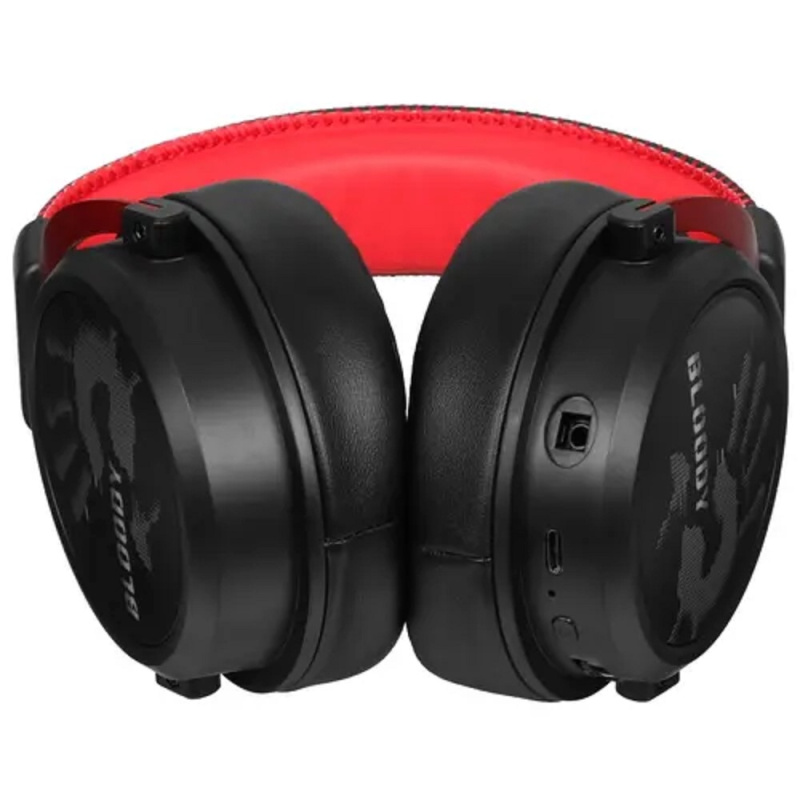 Фото  Наушники с микрофоном A4Tech Bloody MR590 Sports красный/черный 1.5м мониторные BT/Radio/3.5mm оголовье (MR590+ WIRED/SPORT RED)