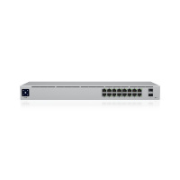 Фото  UBIQUITI USW-16-POE PoE-коммутатор в стойку, 16х 1G RJ45, 2х SFP, раздача 42 Вт 