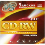 VS CD-RW 80 4-12x конверт 5 (620175)