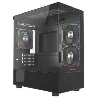 Powercase Корпус Vision Micro M2 ARGB, Tempered Glass, 3x 120mm ARGB PWM Fan, чёрный, mATX  (CVMBM2-A3)
