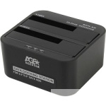AgeStar 3UBT6-6G Докстанция 2x2.5" 3.5" SATA HDD SSD AgeStar 3UBT6-6G  USB3.0  пластик  черный  UASP