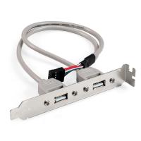 Exegate EX298294RUS Планка портов в корпус 2xUSB2.0 ExeGate BrctUSB2-2A (USB 2.0 9pin (IDC 9pin F) --> 2x USB 2.0 Af, кабель 20см)
