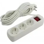 ЭРА Б0028378 Удлинитель электрический U-3es-3m-3x1 с заземлением с выключателем 3 розетки 3м ПВС 3x1